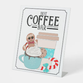 Sinal de Pedestal do Bar de Café Quente