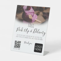 Sinal de Pedestal do código QR de entrega do resta