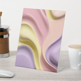 Sinal de pedestal em gráfico abstrato elegante