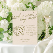 Sinal de Pedestal para Cartões de Casamento Verde 