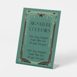 Sinal de pedestal para cocktails exclusivos