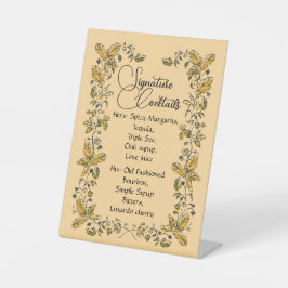 Sinal de pedestal para drinks exclusivos