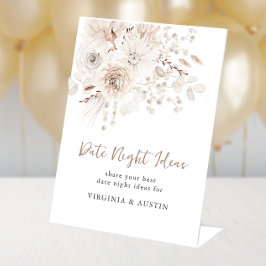 Sinal de pedestal para noite de encontro com pérol