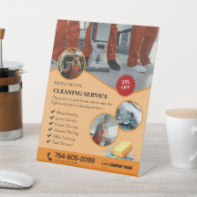 Sinal de Pedestal Personalizado de Limpeza em Casa