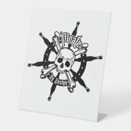 Sinal de Pedestal Plástico Pirata