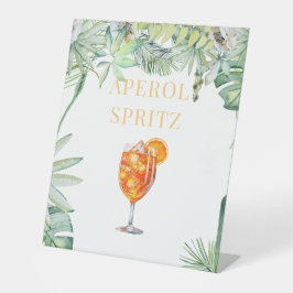 Sinal de Pedestal Tropical Aperol Spritz Bebida