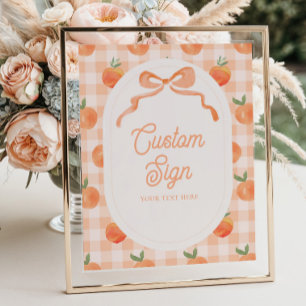 Sinal de Pêssego Personalizado 8x10 Polegadas