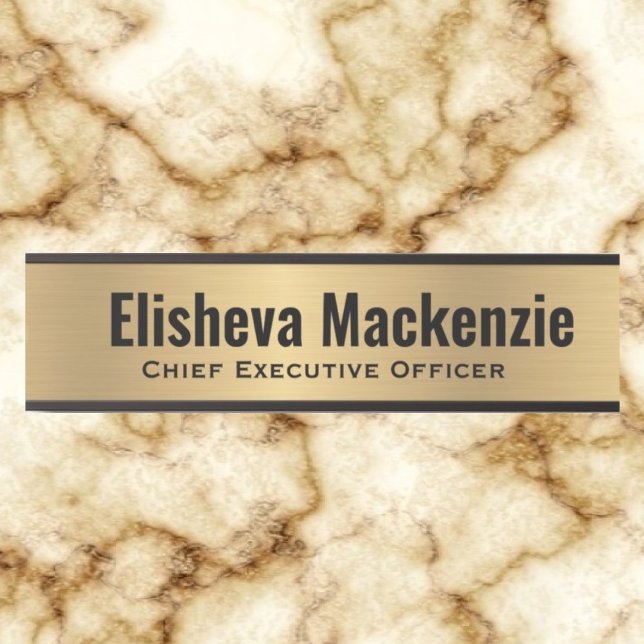 Sinal de Placa de Nome de Porta do Office Dourado (Criador carregado)