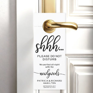 Sinal de Porta de Casamento Não Perturbe Placa de