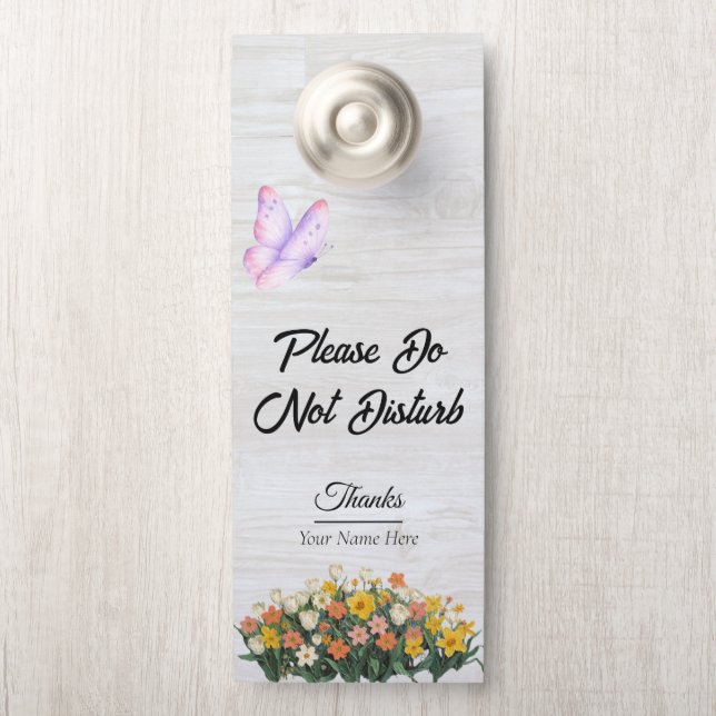 Sinal de Porta de Não Perturbe Personalizado Moder (Na maçaneta)