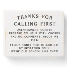 Sinal de Porta Frente de Convidados Inanunciados