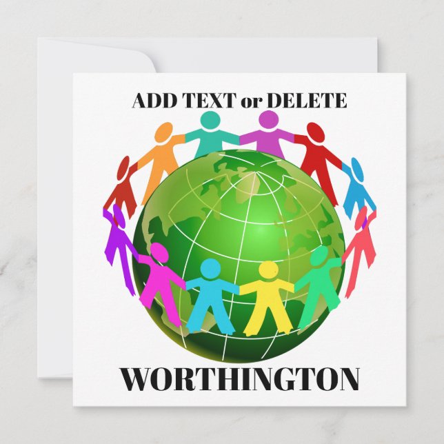 Sinal de Porta Pequena, Papel de Carta, Convite (Frente)