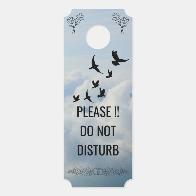 Sinal de Porta Personalizado Não Perturbe Moderno (Frente)