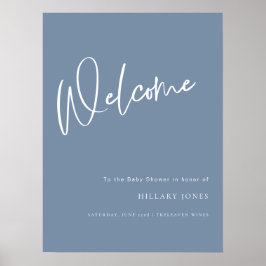 Sinal de Poster de boas-vindas do Chá de fraldas D