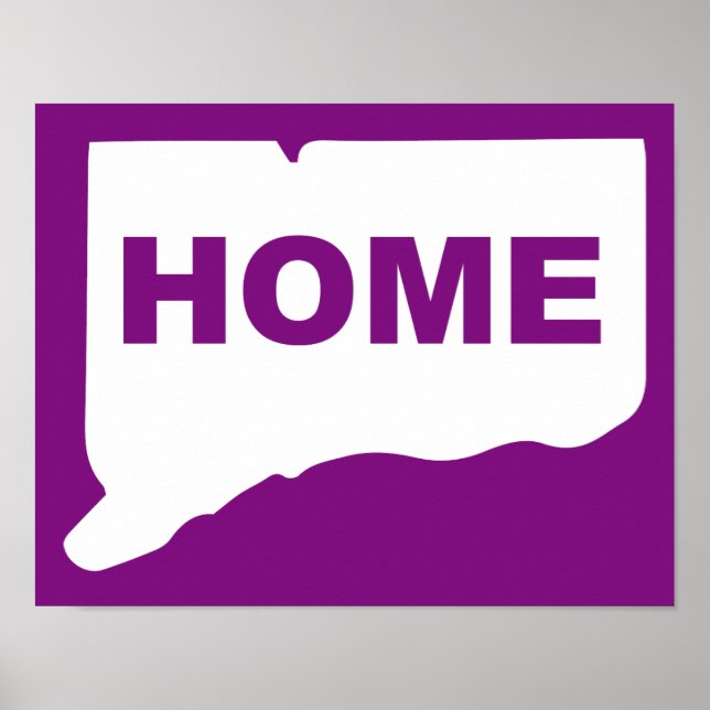 Sinal de Poster de Casa Fora de Connecticut (Frente)