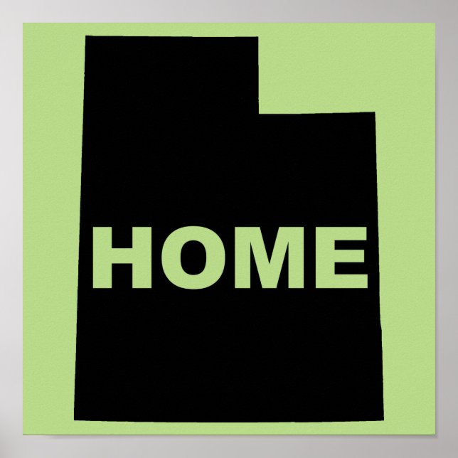 Sinal de Poster de Casa Fora de Utah (Frente)