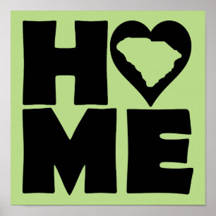 Sinal de Poster de Estado do Coração da Carolina