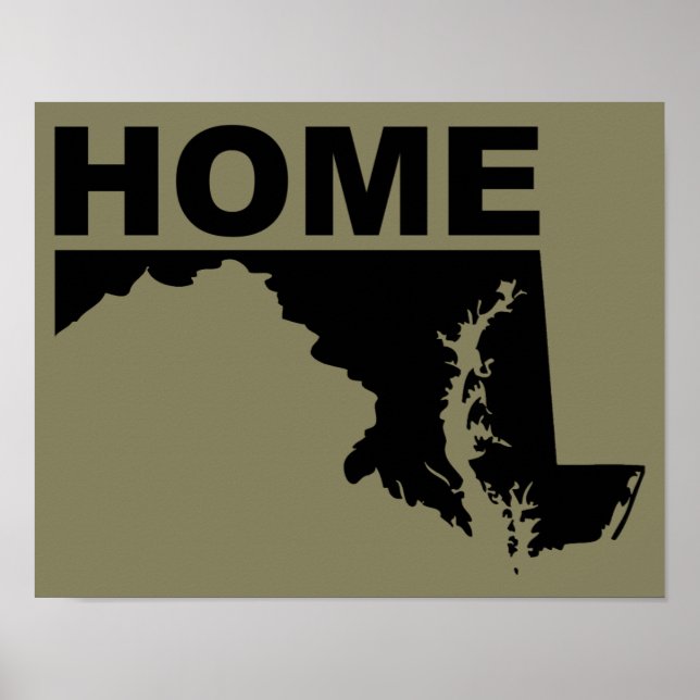 Sinal de Poster de Maryland Longe do Estado (Frente)