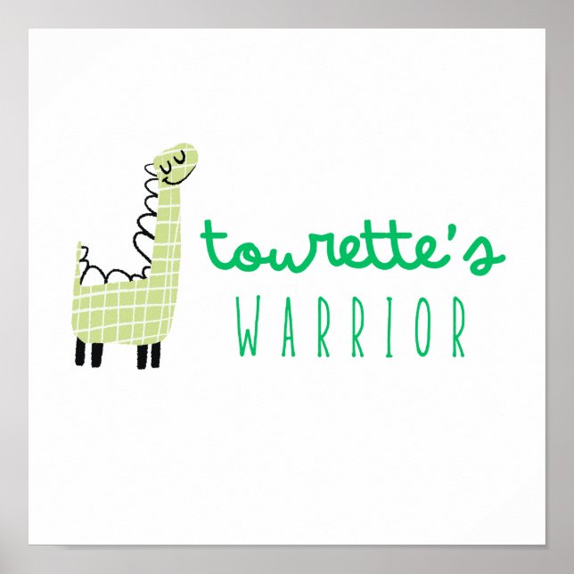 Sinal de Poster de reconhecimento de Tourette (Frente)