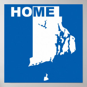 Sinal de Poster de Rhode Island Longe do Estado