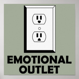Sinal de Poster Divertido Saída Emocional