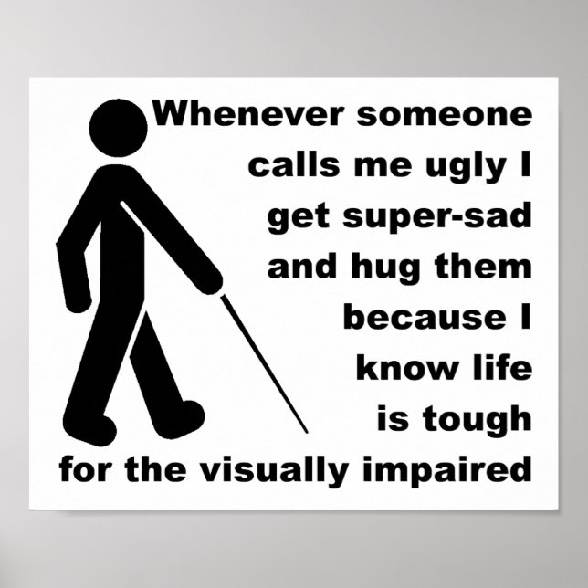 Sinal de Poster engraçado Ugly Hug (Frente)