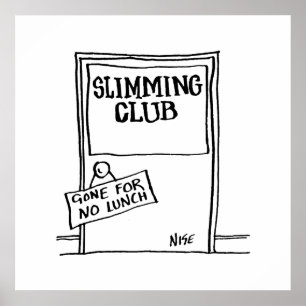 Sinal de Poster Humor de Porta do Clube de Amortec