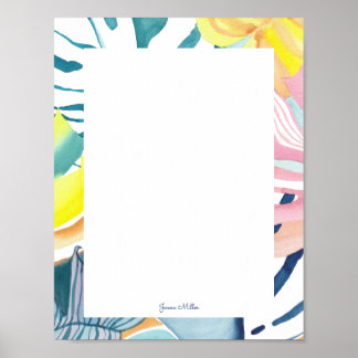 Sinal de Poster personalizado por Abstrato tropica