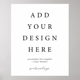 Sinal de Poster vertical/retrato de 16x20"