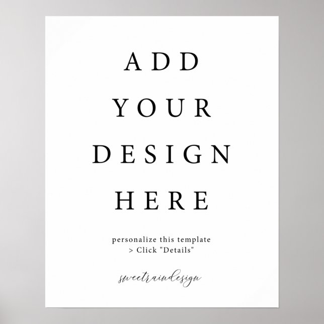 Sinal de Poster vertical/retrato de 16x20" (Frente)