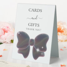 Sinal de presentes de cartas brancas de arco azul