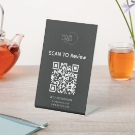 Sinal de QR de Revisão de Varredura Preta