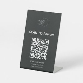 Sinal de QR de Revisão de Varredura Preta