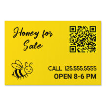 🌻 Sinal de QR Personalizado para Negócios de Mel