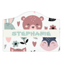 Sinal de quarto personalizado - Sinal de porta Woo