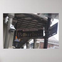 Sinal de Rua Bourbon Poster
