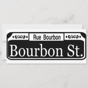 Sinal de rua de Bourbon