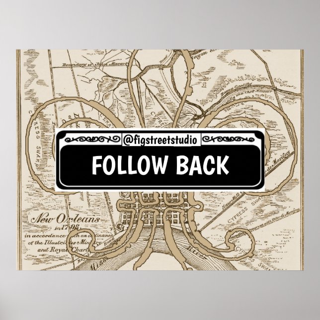 Sinal de rua, Nova Orleans, editar texto, Poster (Frente)