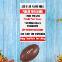 Sinal de Rugby de Crianças Personalizadas