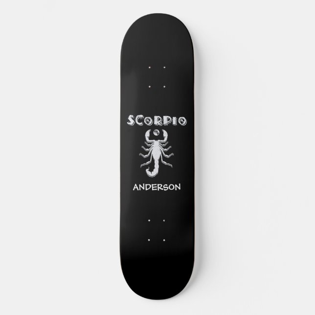 Sinal de Scorpio Zodiac Personalizado do skate (Frente)