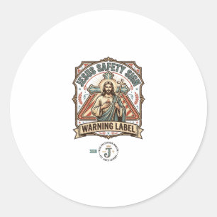 Sinal de Segurança Jesus Etiqueta de Aviso Sinal d