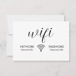 Sinal de Senha Wifi Branco - Informações de Rede W