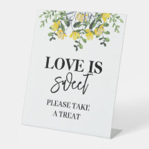 Sinal de Sobremesa de Casamento Floral de Primaver