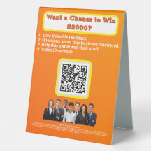 Sinal de tenda de mesa