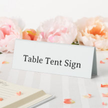 Sinal de Tenda de Mesa Personalizado, Tamanho: 6"
