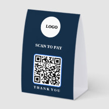 Sinal de Tenda de Mesa QR Code para Pagar Scan