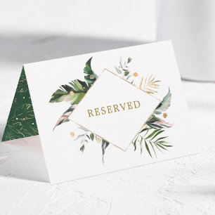 Sinal de tenda Reservada para Casamento Dourado de