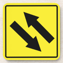 Sinal de tráfego bidirecional Duro Porta copos plá