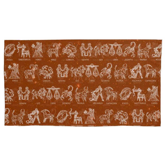 Sinal de Travesseiro Zodiac (Laranja) (Frente)