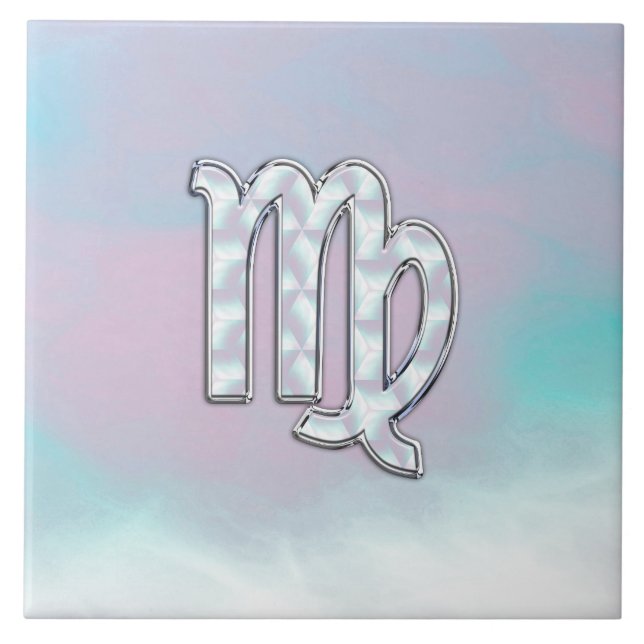 Sinal de Virgo Zodiac em Pastels Estilo de Nacre I (Frente)